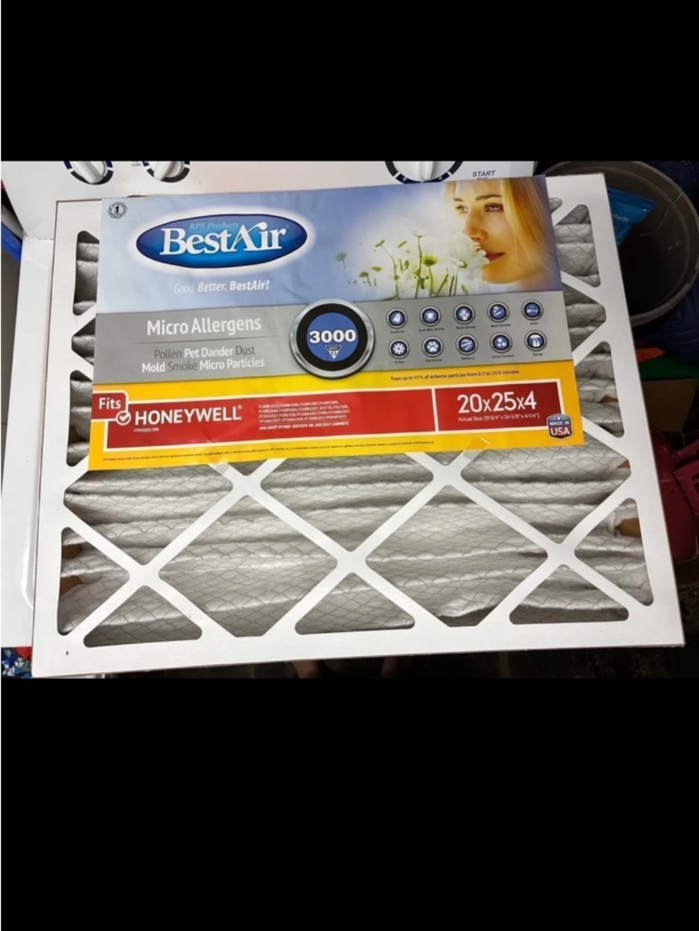 BestAir 3000 Micro Allergen Air Filter - White